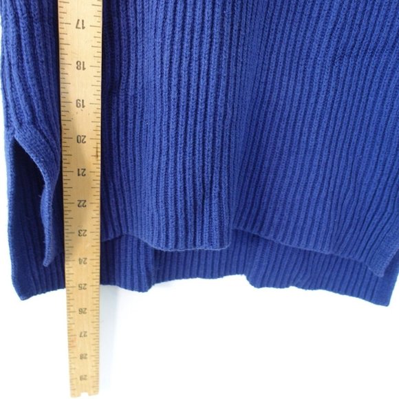 Blue Vest Sweater Womens 2XS Wool Cotton Knit Rib Casual Pullover Merino J CREW - Picture 5 of 9